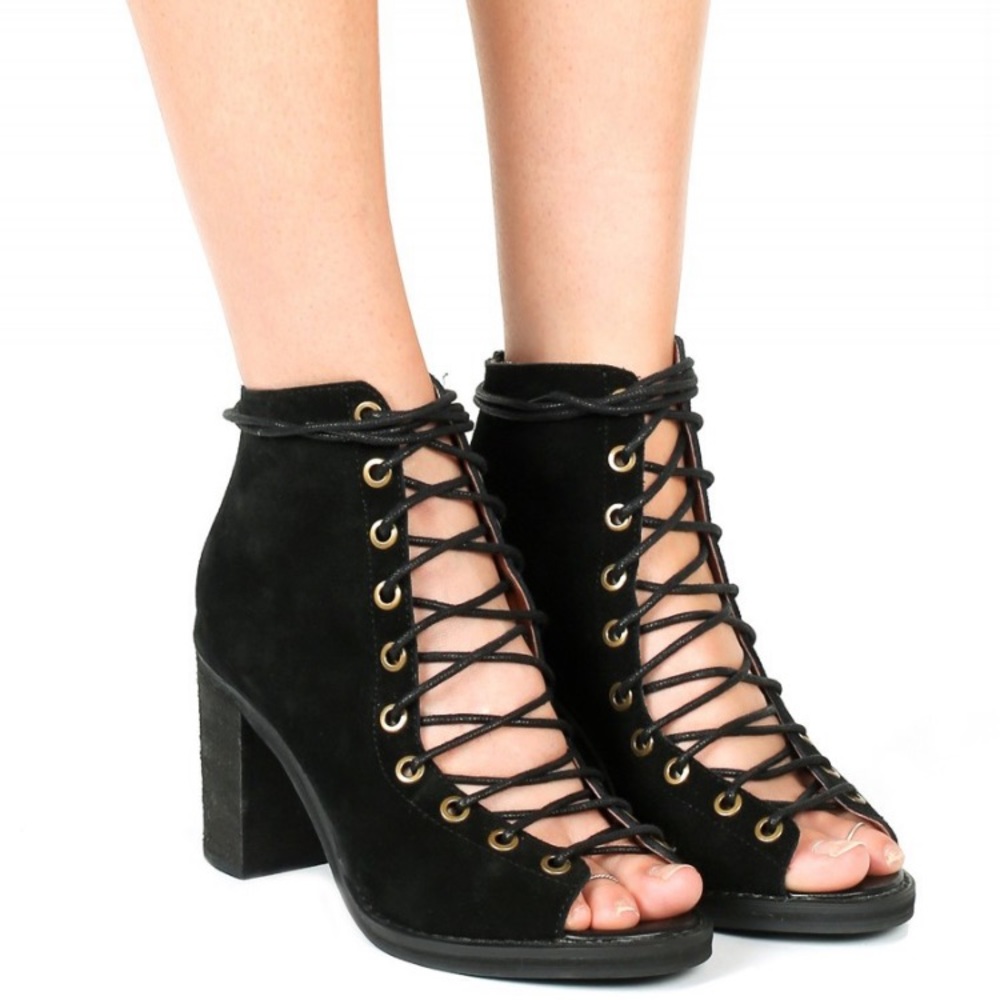 Cors lace up booties